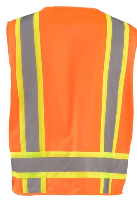 Picture of Occunomix ECO-ATRANS SOLID TWO-TONE SURVEYOR VEST w/ZIPPER