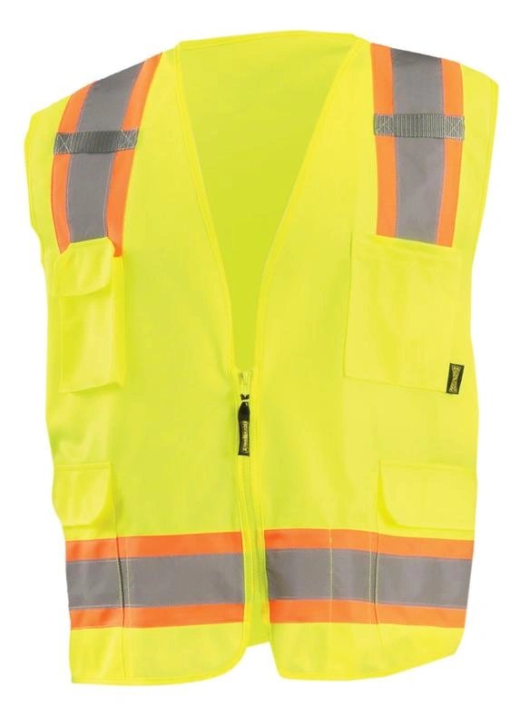 Picture of Occunomix ECO-ATRANS SOLID TWO-TONE SURVEYOR VEST w/ZIPPER