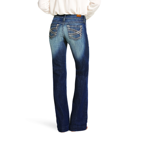 Picture of Ariat 10025302 TRSR MR STR ENTWINED WIDE JEAN MARINE