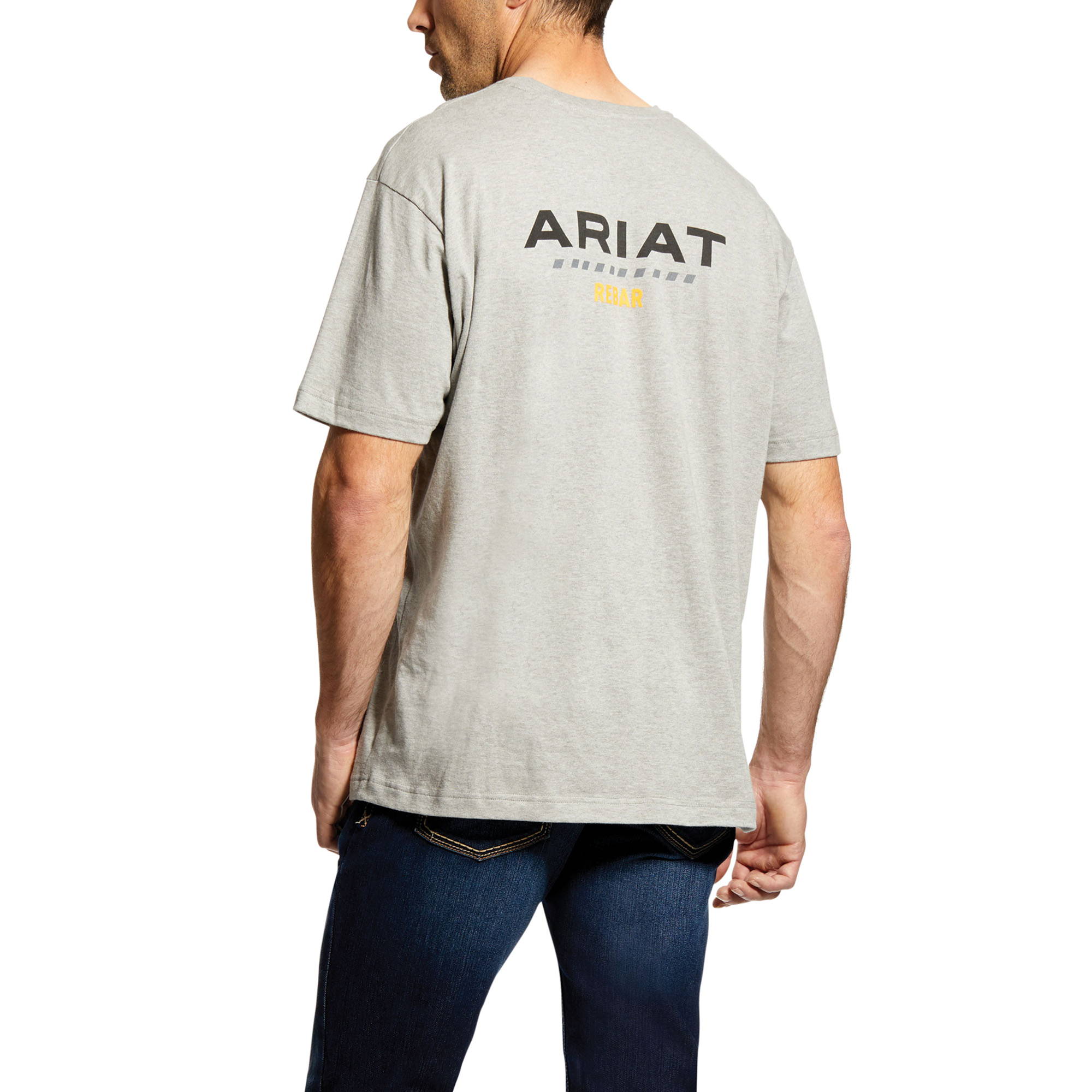 Picture of Ariat 10025387 REBAR COTTON STRONG LOGO SS T-SHRT