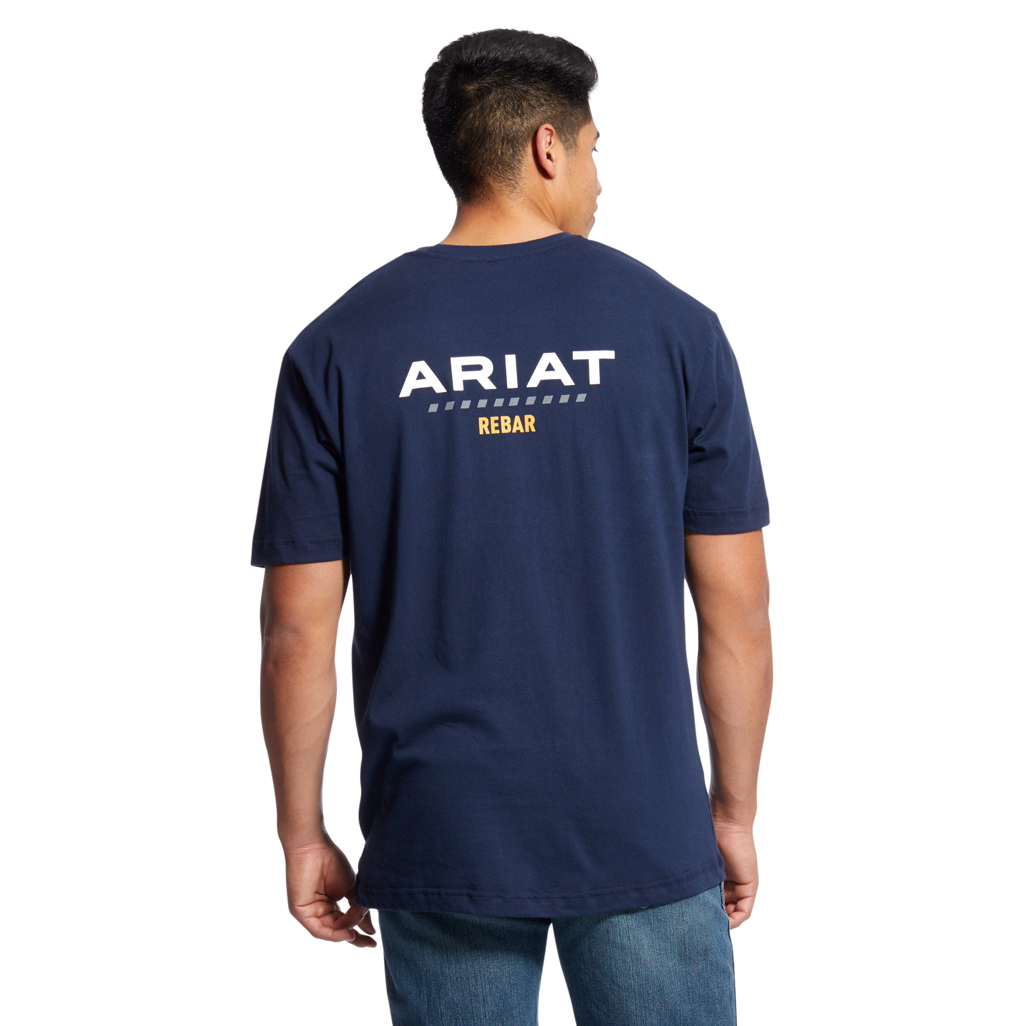 Picture of Ariat 10025410 REBAR COTTON STRONG LOGO SS T-SHRT