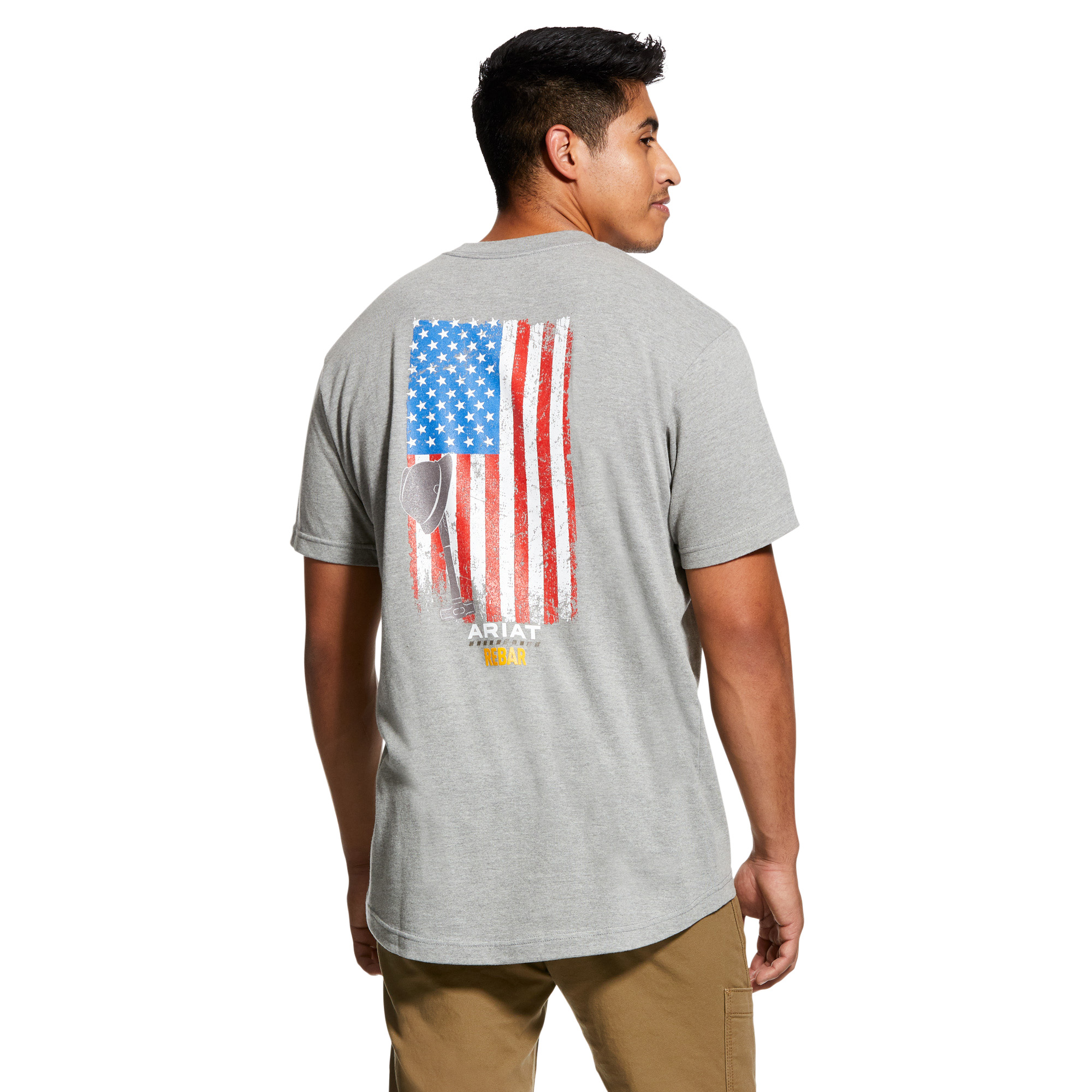 Picture of Ariat 10030328 REBAR COTTON STRONG AMERICAN GRIT GRAPHIC SS T-SHRT