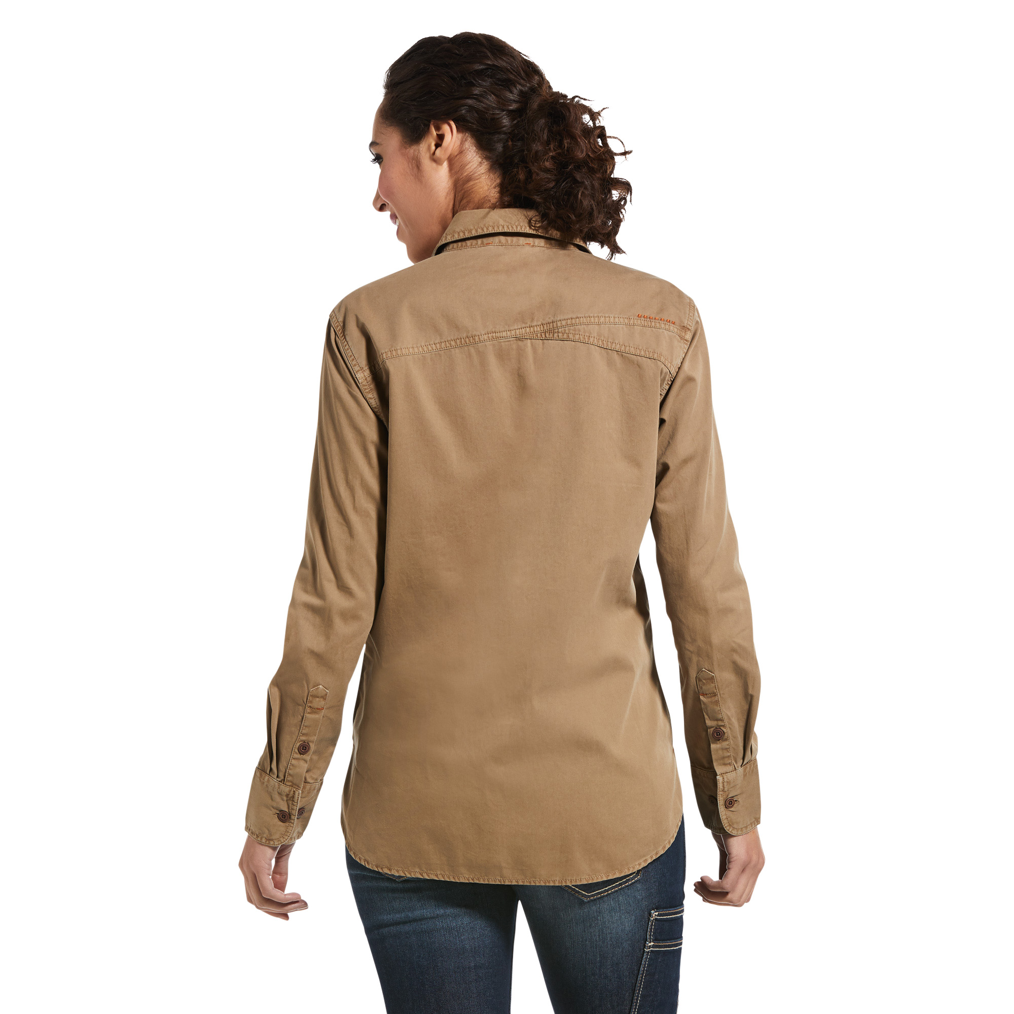 Picture of Ariat 10032882 REBAR WASHED TWILL    LS WRK SHRT