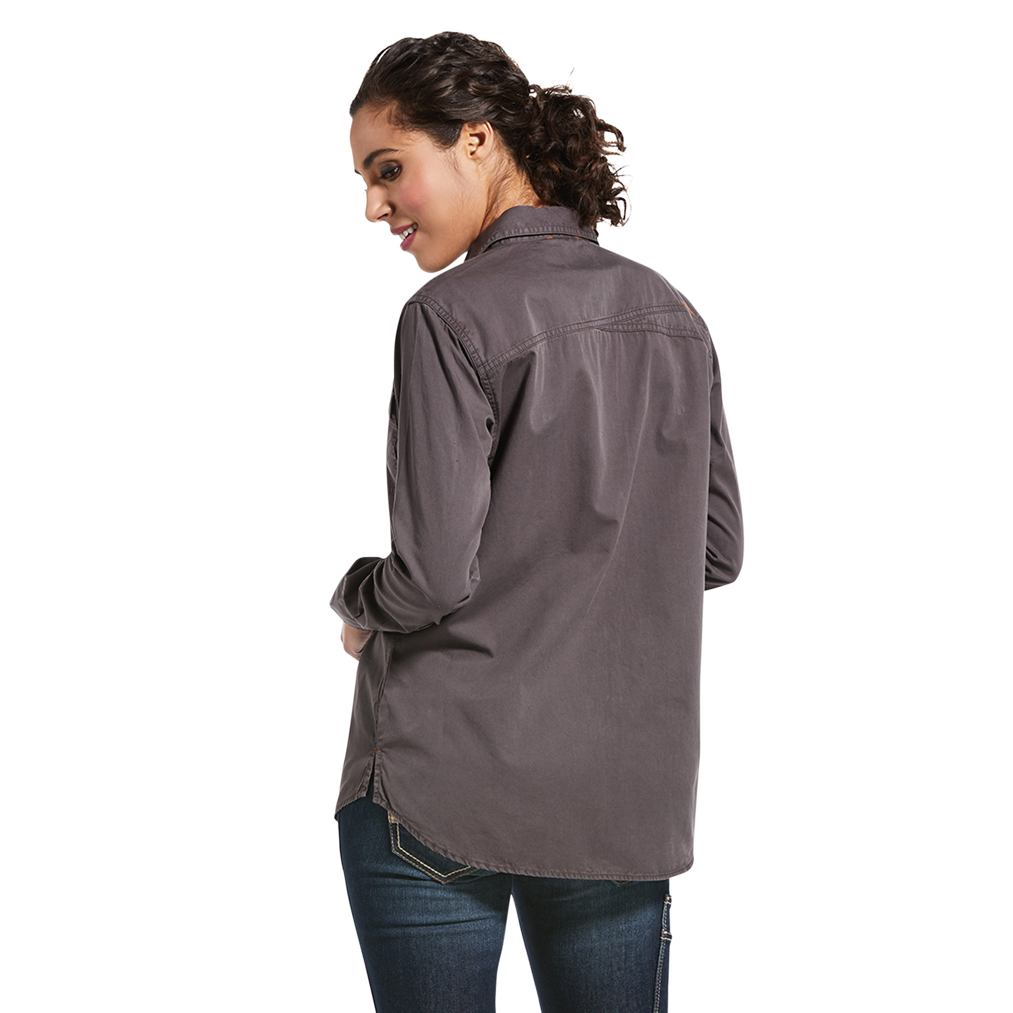 Picture of Ariat 10032884 REBAR WASHED TWILL    LS WRK SHRT