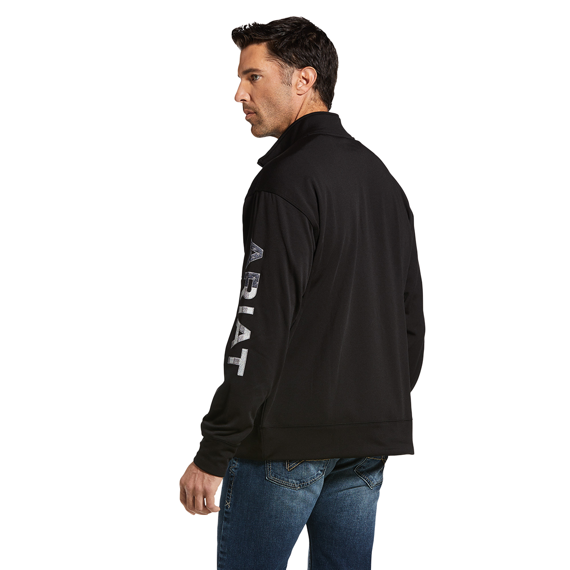 Picture of Ariat 10032949 TEAM LOGO 1/4 ZIP SWTSHRT