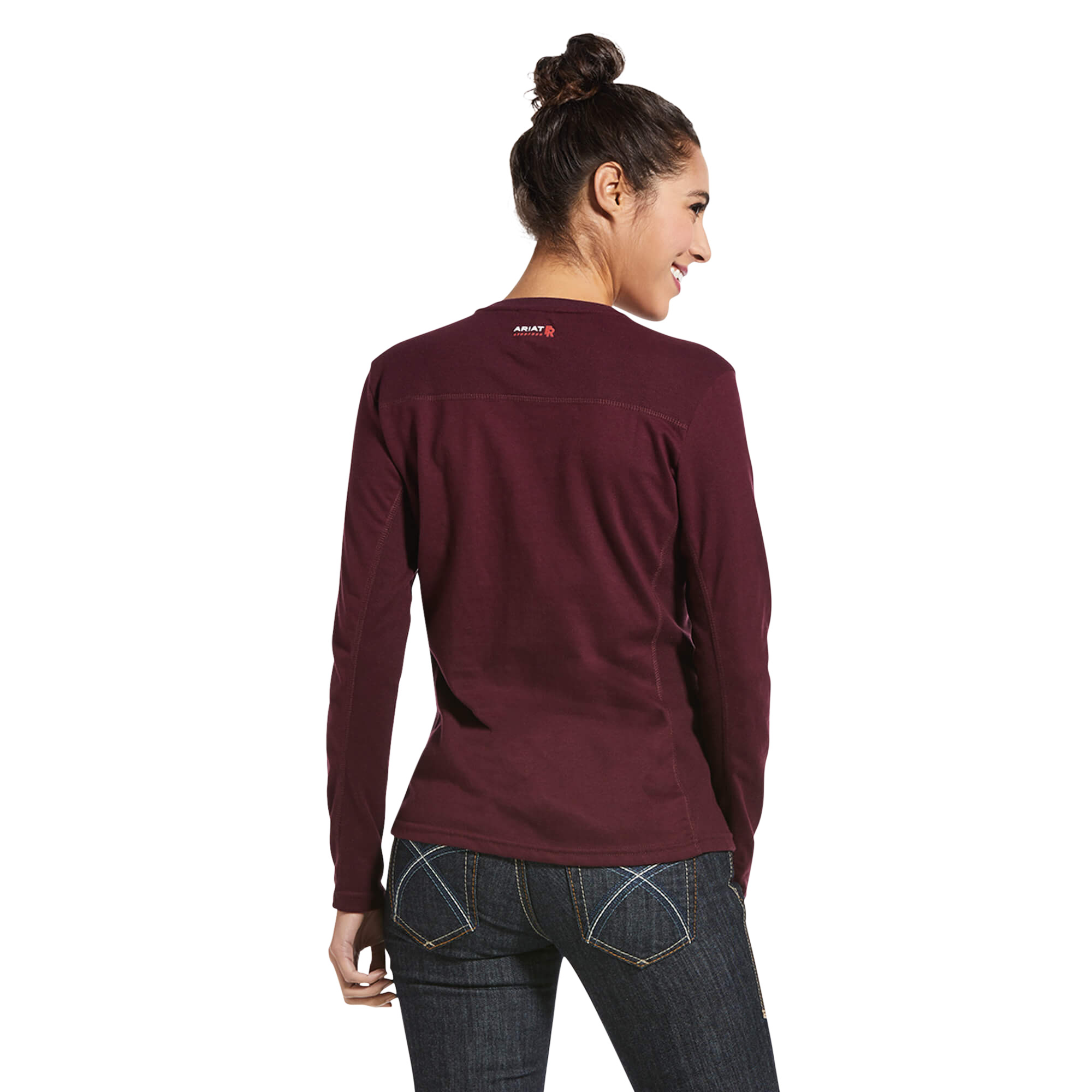 Picture of Ariat 10032958 FR AC CREW LS TOP