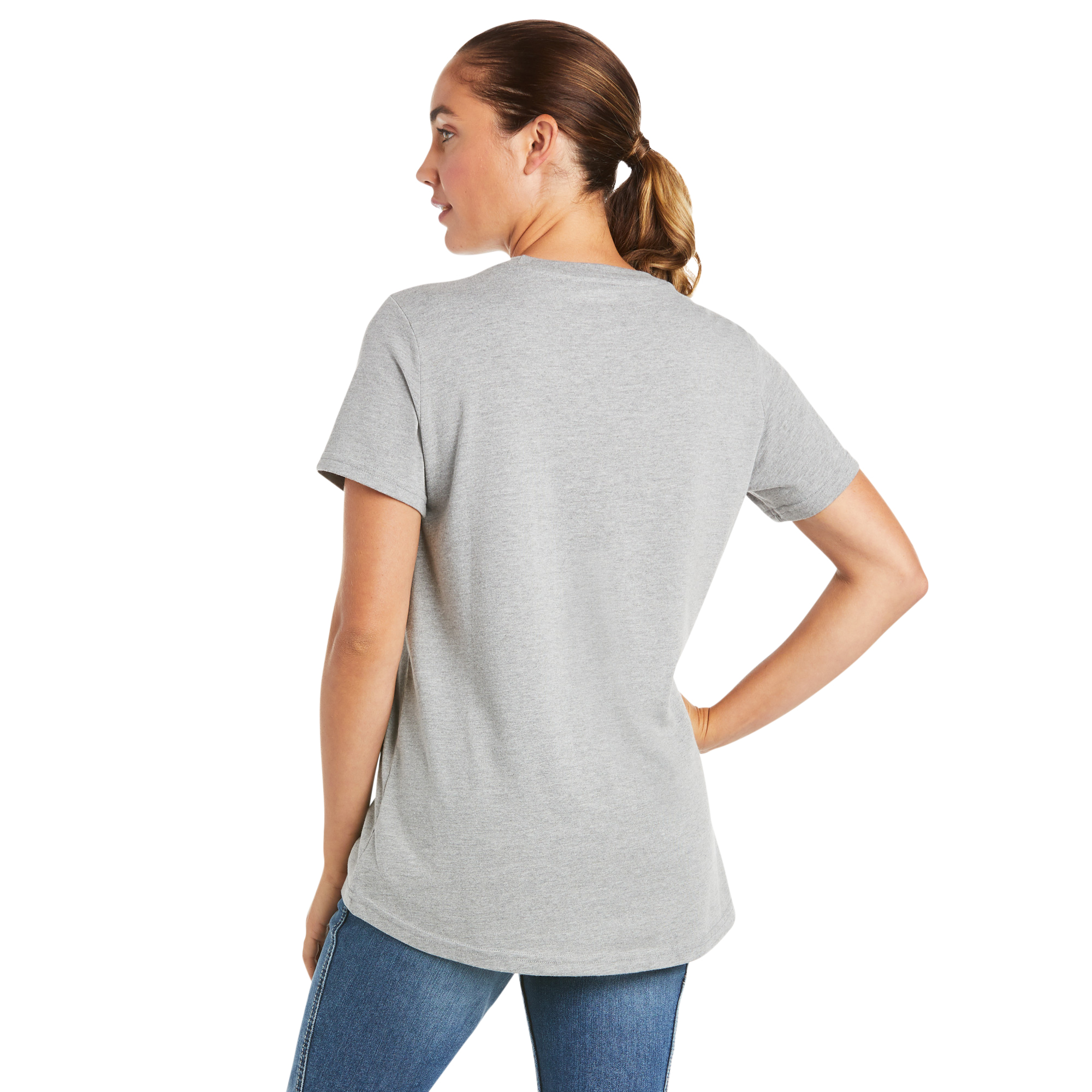 Picture of Ariat 10035283 REBAR COTTON STRONG LOGO SS T-SHRT