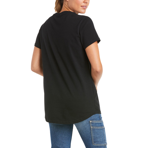 Picture of Ariat 10035381 REBAR COTTON STRONG V-NECK SS TOP