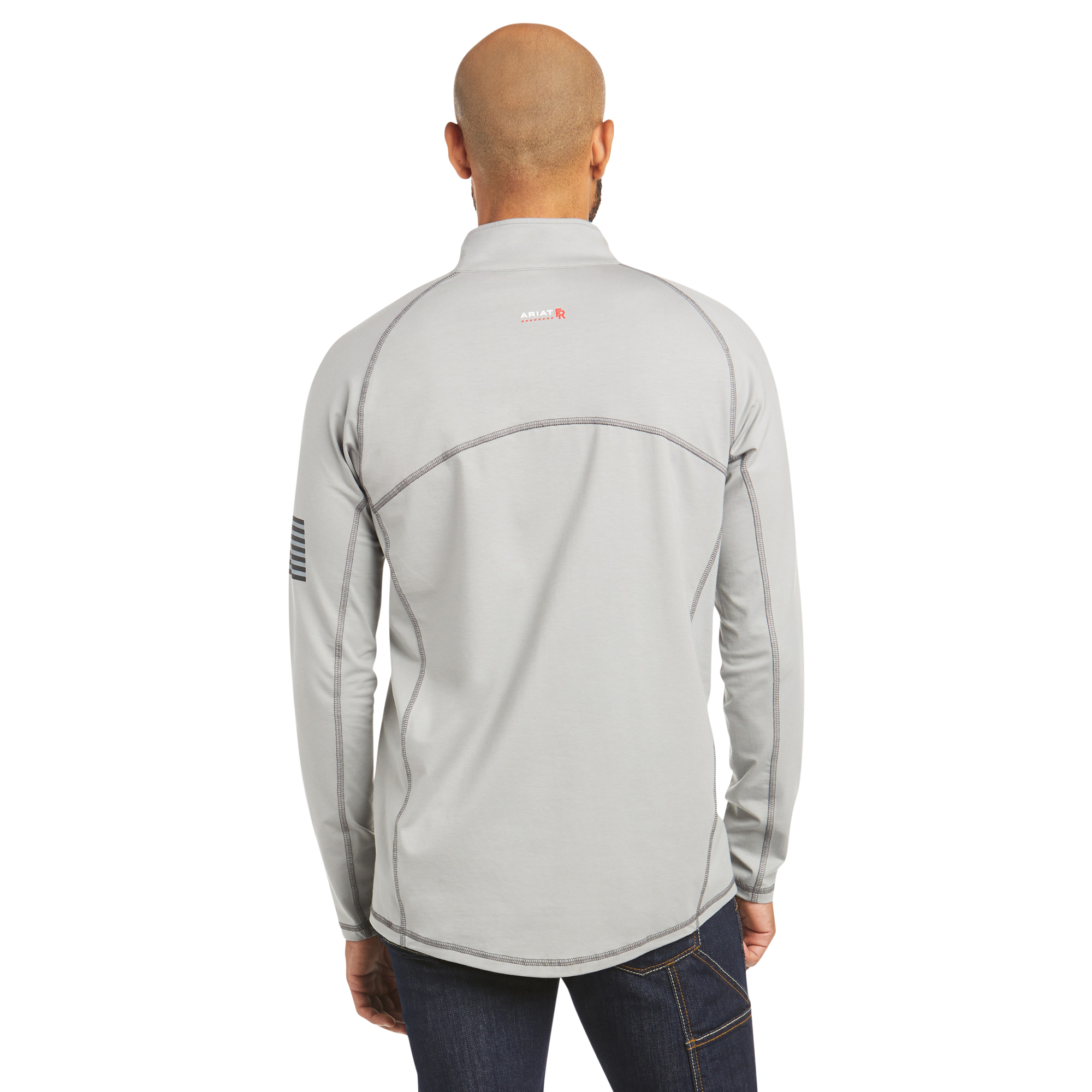 Picture of Ariat 10035420 FR COMBAT STR PATRIOT 1/4 ZIP LS WRK SHT