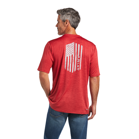 Picture of Ariat 10039552 CHARGER VERTICAL FLAG SS TEE