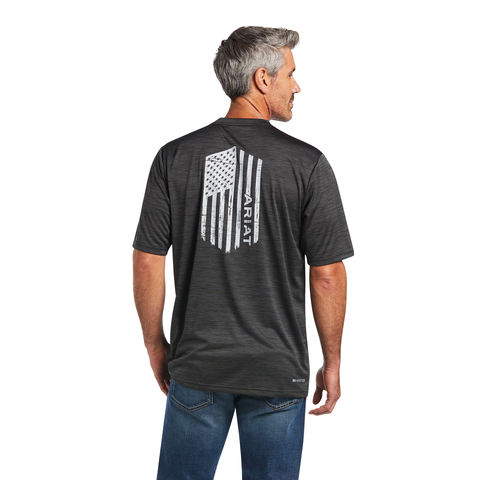 Picture of Ariat 10039553 CHARGER VERTICAL FLAG SS TEE