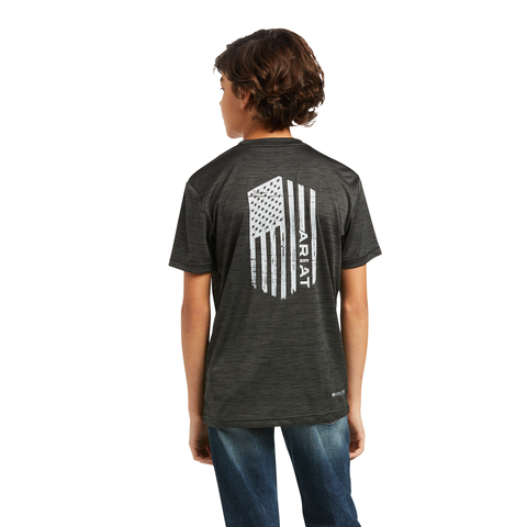 Picture of Ariat 10039584 CHARGER VERTICAL FLAG SS TEE