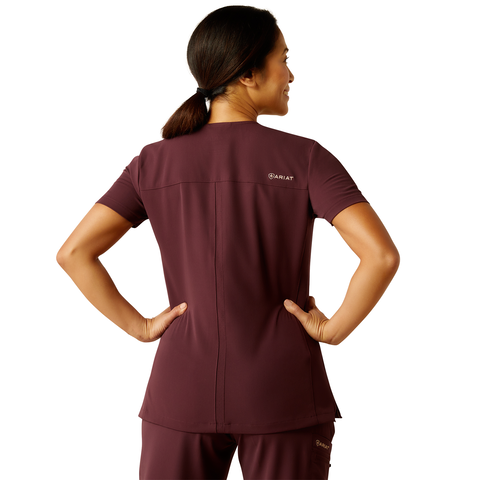 Picture of Ariat 10039713 CLARA 6 POCKET DURASTR SS SCRUB TOP