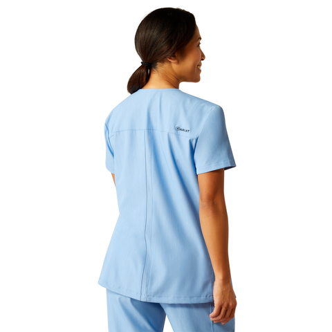 Picture of Ariat 10039714 CLARA 6 POCKET STR SS SCRUB TOP