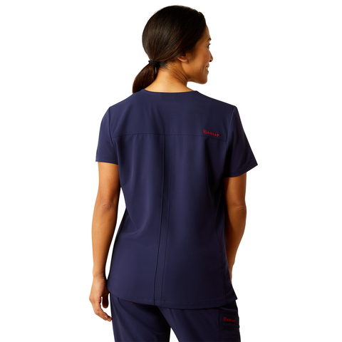 Picture of Ariat 10039717 CLARA 6 POCKET STR SS SCRUB TOP