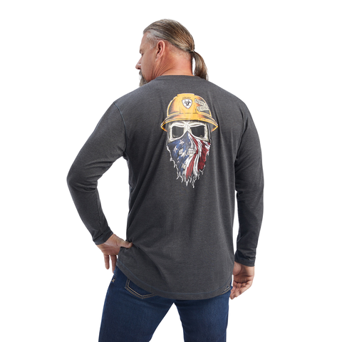 Picture of Ariat 10041426 REBAR WORKMAN BORN FOR THIS GRAPHIC LS T-SHRT