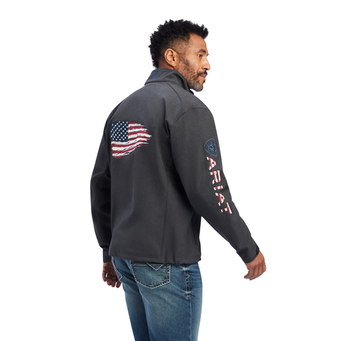 Picture of Ariat 10041439 LOGO 2.0 PATRIOT SOFTSHELL  JKT