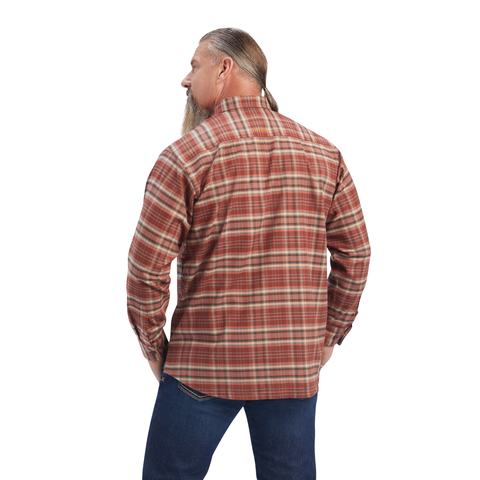 Picture of Ariat 10041543 REBAR FLANNEL DURASTR   LS WRK SHRT