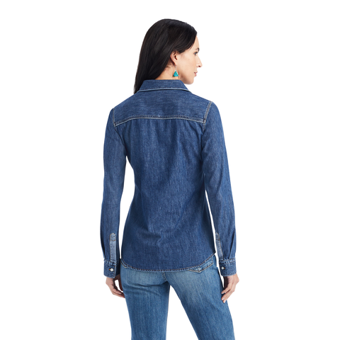 Picture of Ariat 10042258 FARRIDAY DENIM    SHRT BLUELIGHT