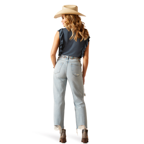 Picture of Ariat 10045187 HR TOMBOY STRGHT JEAN MYKONOS