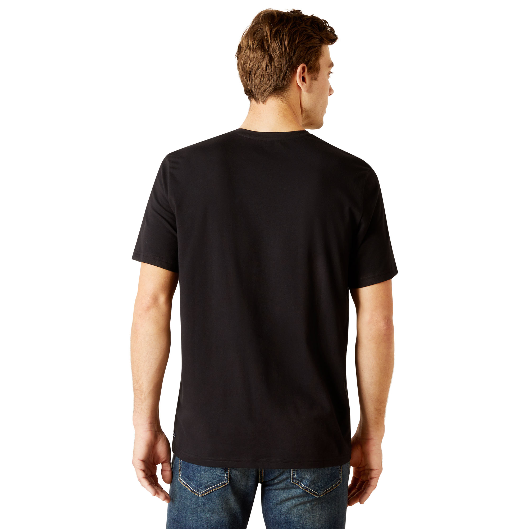 Picture of Ariat 10046108 VERTICAL LOGO SS T-SHRT