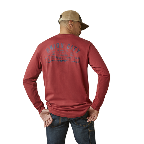 Picture of Ariat 10046345 REBAR COTTON STRONG UNION CITY LS TSHRT