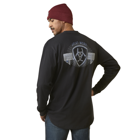 Picture of Ariat 10046346 REBAR COTTON STRONG STACKING DIMES LS TSHRT