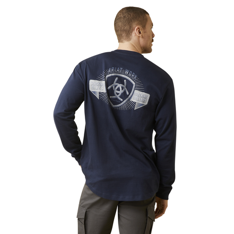 Picture of Ariat 10046348 REBAR COTTON STRONG STACKING DIMES LS TSHRT