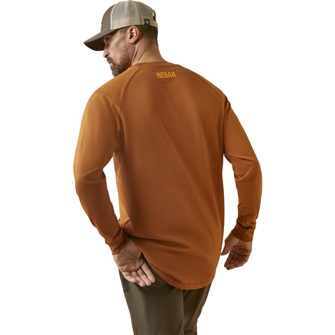 Picture of Ariat 10046644 REBAR COTTONSTRONG BLOCK LS T-SHRT