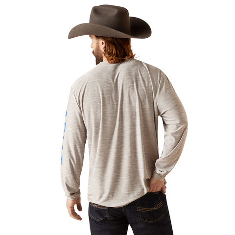 Picture of Ariat 10047228 CHARGER LOGO LS T-SHRT