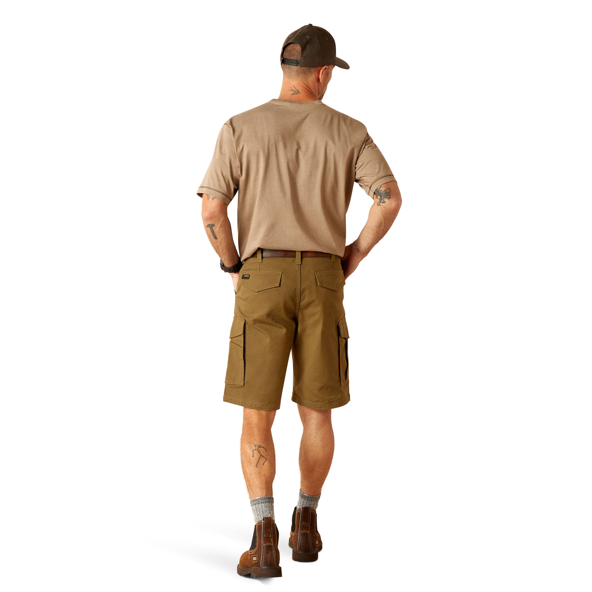 Picture of Ariat 10048223 REBAR DURASTR MADE TOUGH CARGO SHORT