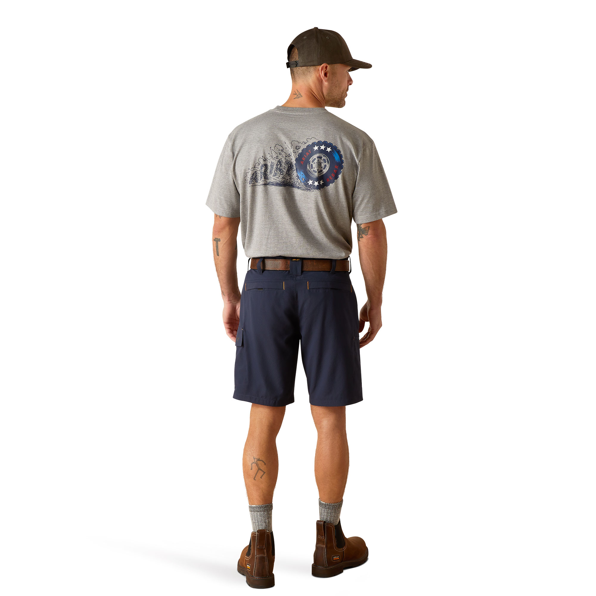 Picture of Ariat 10048226 REBAR DURASTR WORKFLOW ULTRALIGHT SHORT