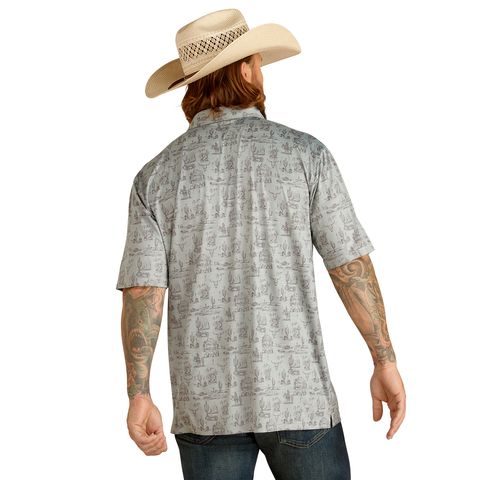 Picture of Ariat 10048530 CHARGER 2.0 PRINTED SS POLO