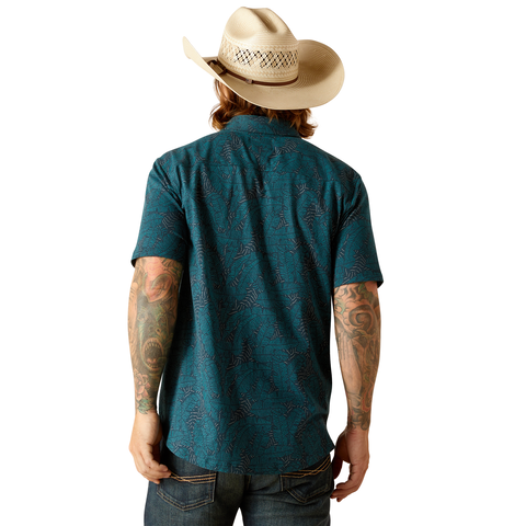 Picture of Ariat 10048534 RETRO BUTTON DOWN SS SHRT