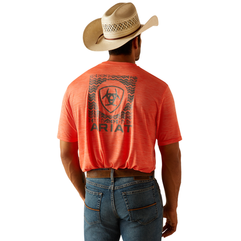 Picture of Ariat 10048536 CHARGER ARIAT SW SHIELD SS TSHRT