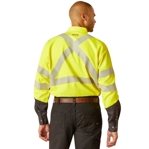 Picture of Ariat 10048689 FR HI-VIS LS WRK SHRT