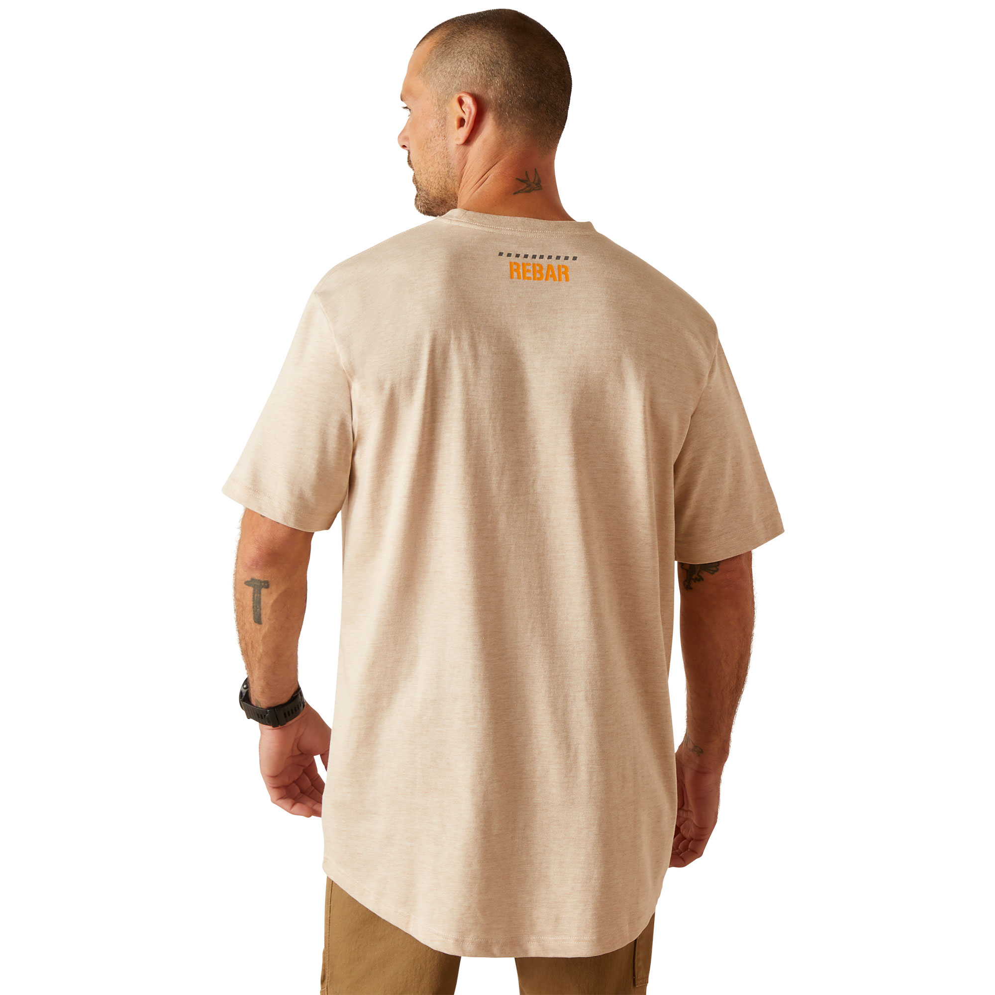 Picture of Ariat 10048873 REBAR COTTON STRONG BLOCK SS T-SHRT