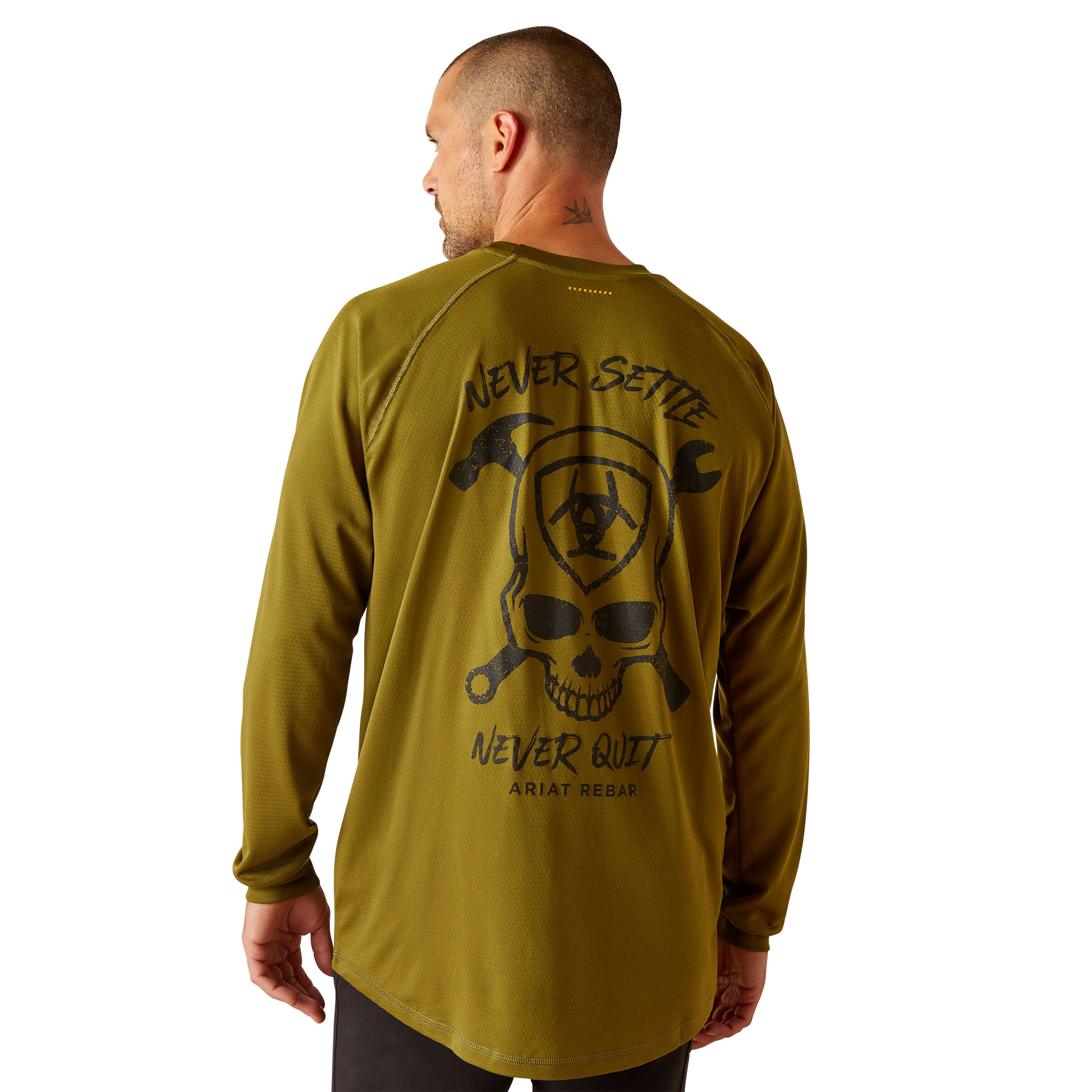 Picture of Ariat 10048973 REBAR HEAT FIGHTER JOLLY WRENCHER LS TSHRT