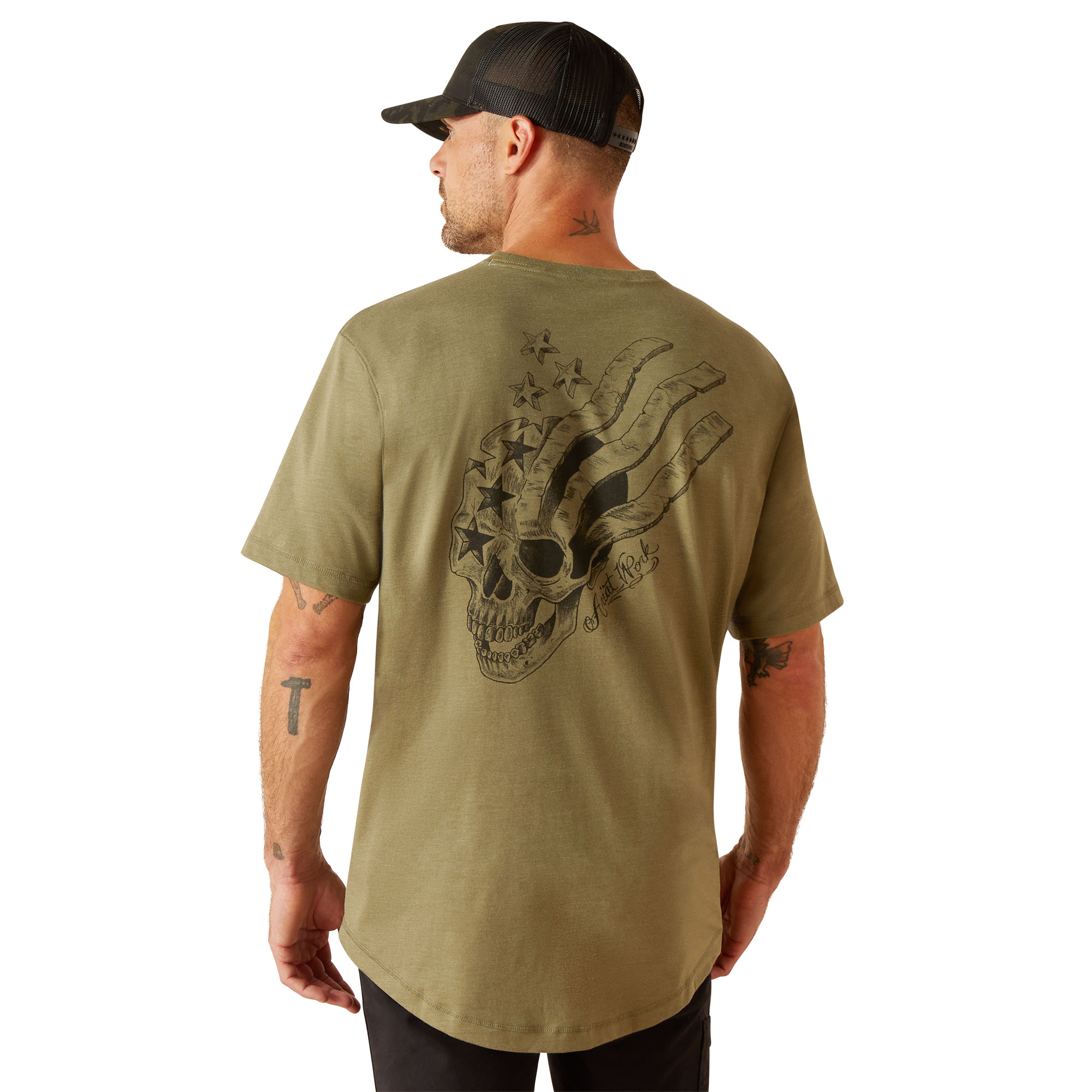 Picture of Ariat 10050812 REBAR WORKMAN AMERICAN SCREAM SS TSHRT