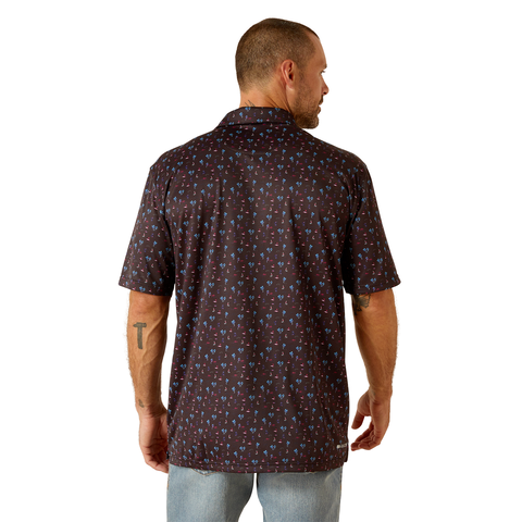 Picture of Ariat 10051316 ALL OVER PRINT SS POLO