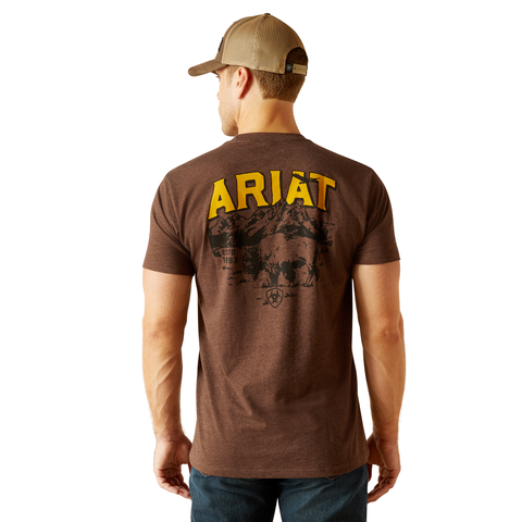 Picture of Ariat 10051750 ARIAT BISON SKETCH SHIELD SS TSHRT