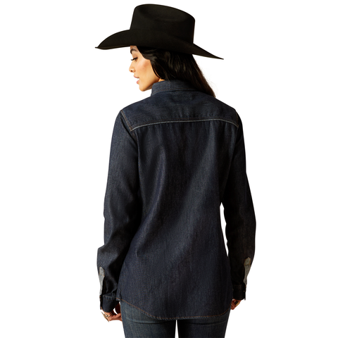 Picture of Ariat 10051882 FARRIDAY DENIM LS SHRT RINSE