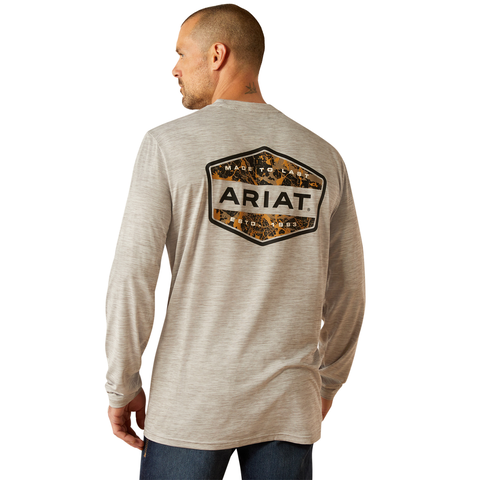 Picture of Ariat 10052008 CHARGER MUDDY SHIELD LS TSHRT