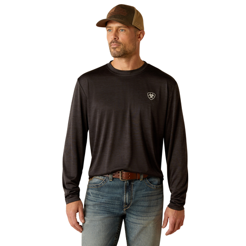 Picture of Ariat 10052009 CHARGER STACKS LS TSHRT