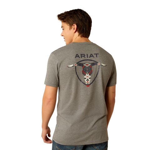 Picture of Ariat 10052037 ARIAT SOUTHWESTERN LONGHORN SS TSHRT