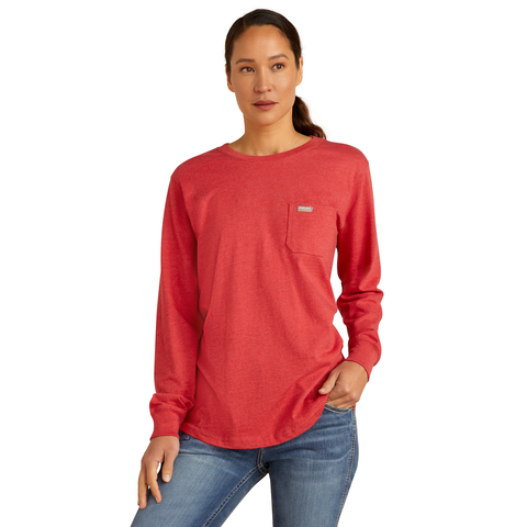 Picture of Ariat 10052077 REBAR COTTON STRONG QUALITY LS TSHRT