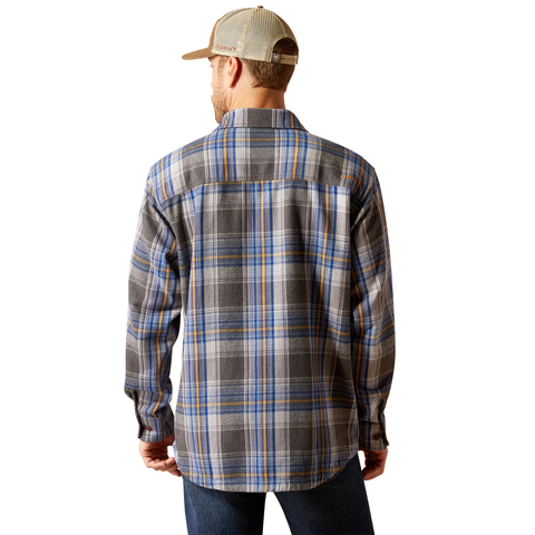 Picture of Ariat 10052118 REBAR HEAVY FLANNEL LS WRK SHRT