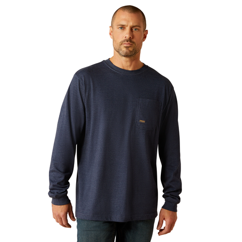 Picture of Ariat 10052662 REBAR COTTON STRONG CHAINSAW LS TSHRT