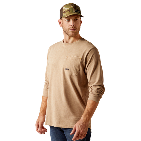 Picture of Ariat 10052710 REBAR WORKMAN BORN FOR THIS LS TSHRT