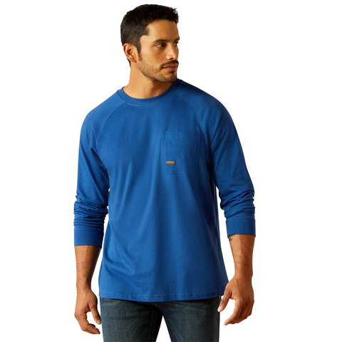 Picture of Ariat 10052837 REBAR COTTON STRONG ROUGHNECK LS TSHRT